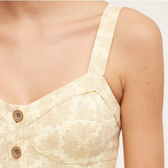 Anthropologie Maeve Cafe yellow midi dress size 2 - Picture 3 of 11